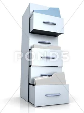 Filing cabinet. Stock Illustration