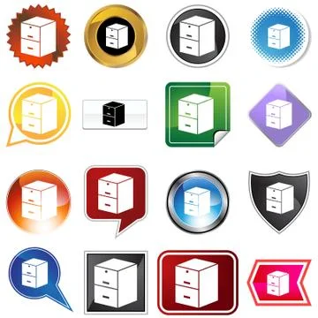 Filing cabinet Stock Illustration
