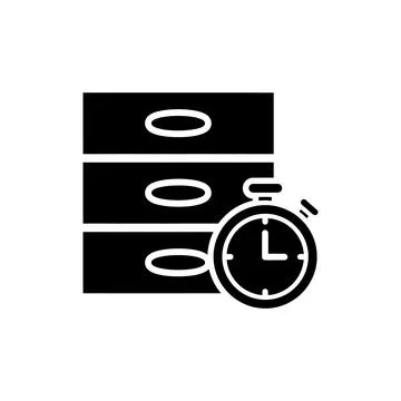 Filing Cabinet Server Rack Storage Icon Stock Illustration