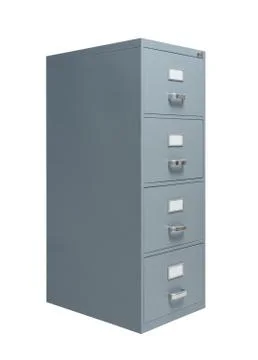 Filing cabinet on white background Stock-Fotos