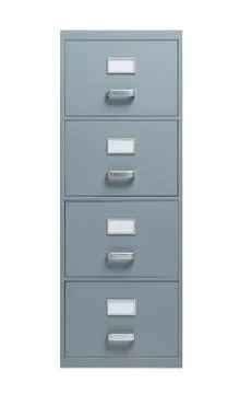 Filing cabinet on white background Stock Photos