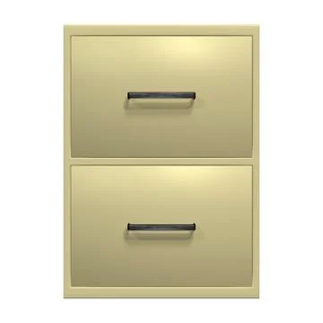 Filing cabinet on white Stock-Illustration