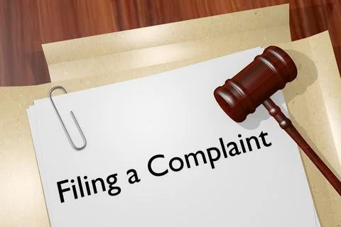 Filing a Complaint concept Stock Illustration