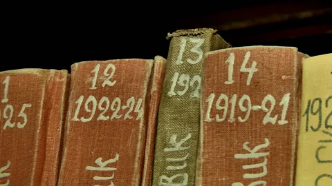 Filing of documents in the archives Department Stock Footage 85668767