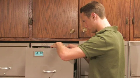 Filing Documents Video stock 505402