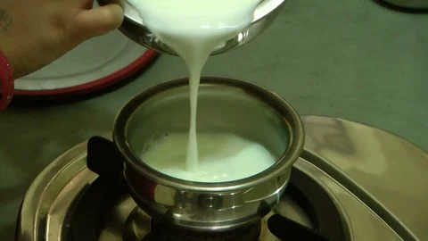 Filing Milk In The Bowl Stock-Footage 73820745