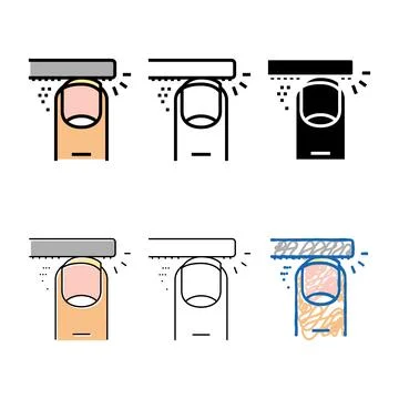 Filing nail color icon modern vector Stock Illustration