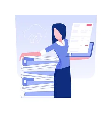 Filing online form isolated concept vector illustration. Ilustración de archivo