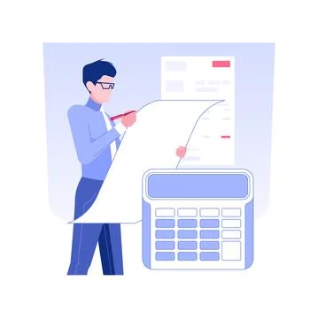 Filing tax form isolated concept vector illustration. Ilustración de archivo