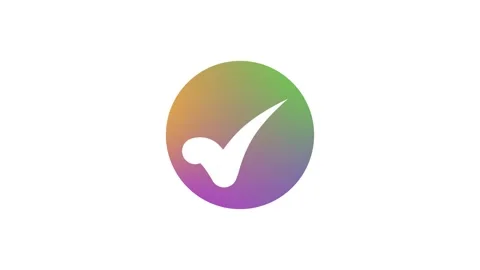 Fill circle check mark symbol animation,... | Stock Video | Pond5