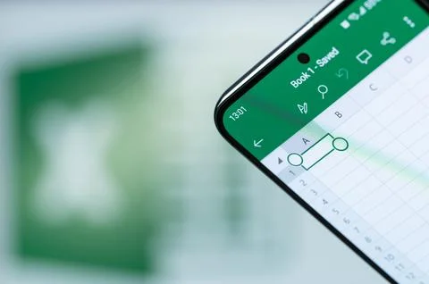 Fill empty cell in Excel spreadsheet Stock Photos