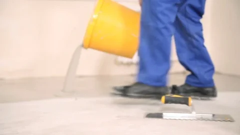 Fill the floor with a solution Видео 73391187