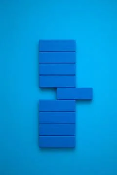 Fill a gap in the blue block. Stock Photos
