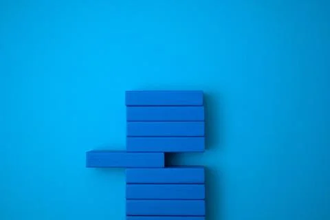 Fill a gap in the blue block. Foto stock