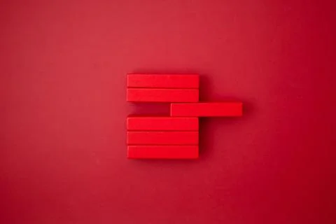 Fill a gap in the red block. Stock Photos