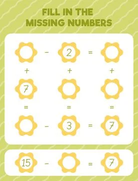 Fill in the missing numbers. Printable maths worksheet practice page. Count a Stock Illustration