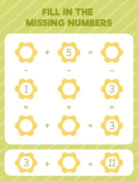 Fill in the missing numbers. Printable maths worksheet practice page. Count a Stock Illustration