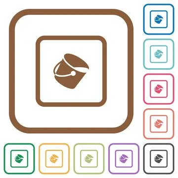 Fill object simple icons Stock Illustration