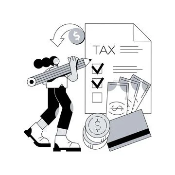 Fill out your tax return abstract concept vector illustration. Stock Illustration