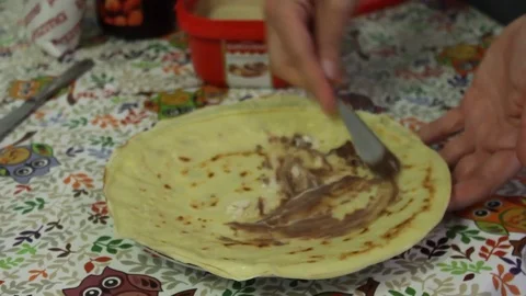 Fill pancake Stock Footage 81672040