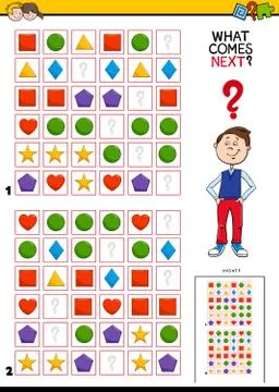 Fill the pattern educational activity for children Stockillustratie