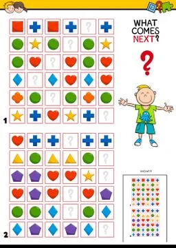 Fill the pattern educational game for kids Illustrazione stock
