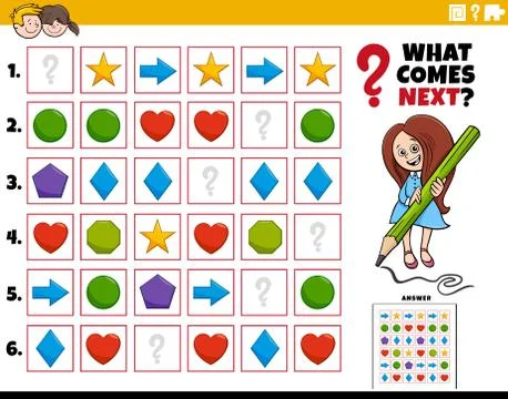 Fill the pattern educational task for children Illustrazione stock