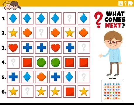 Fill the pattern educational task for children Illustrazione stock