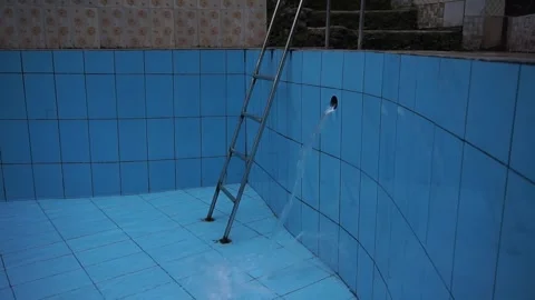 Fill the swimming pool Stock Footage 301240722