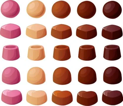 Filled chocolates 2 Stock Illustration