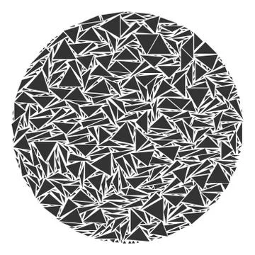 Filled Circle Collage of Triangles 스톡 일러스트