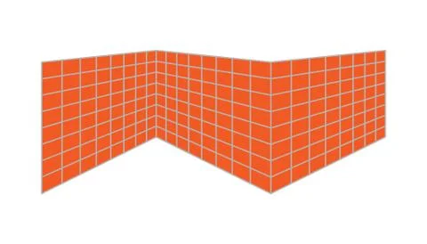 Filled the contour of the rectangle is divided into cells stretching into the Stock Illustration