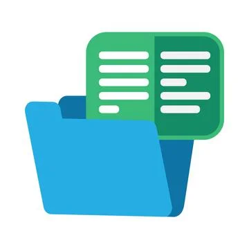 Filled Data Is Placed In Blue Stationery Icon Illustrazione stock