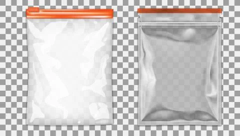 Filled Foil Pouch Bag Packaging With Zipper Stock Illustration