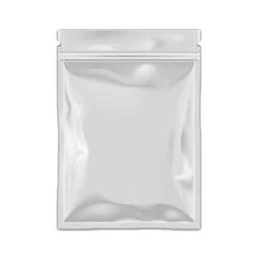 Filled Foil Pouch Bag Packaging With Zipper Stock Illustration