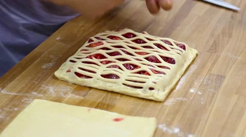 Filled with fruit cake Stock Footage 64641277