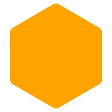 Filled Hexagon Flat Vector Icon Illustrazione stock