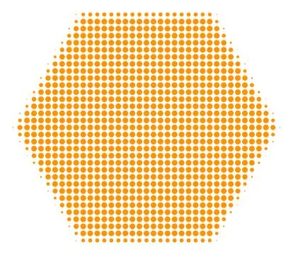 Filled Hexagon Halftone Icon Stock Illustration