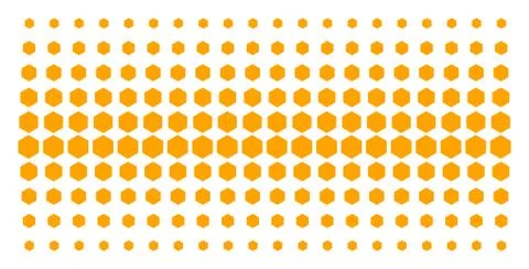 Filled Hexagon Shape Halftone Pattern Stock Illustration