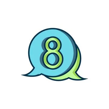 Filled outline 8 March in speech bubble icon isolated on white background. .. Stock Illustration