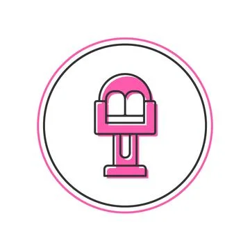 Filled outline Attraction carousel icon isolated on white background. Amuse.. Stock Illustration