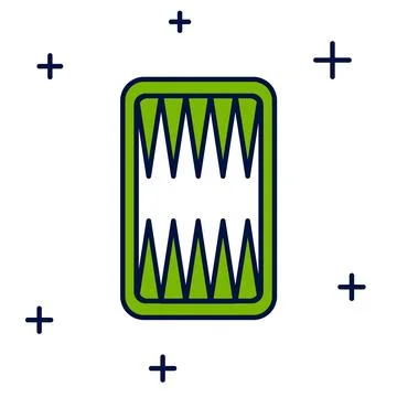 Filled outline Backgammon board icon isolated on white background. Vector Stock Illustration