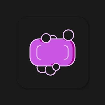 Filled outline Bar of soap icon isolated on black background. Soap bar with.. 스톡 일러스트