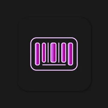 Filled outline Barcode icon isolated on black background. Flat filled outli.. 스톡 일러스트