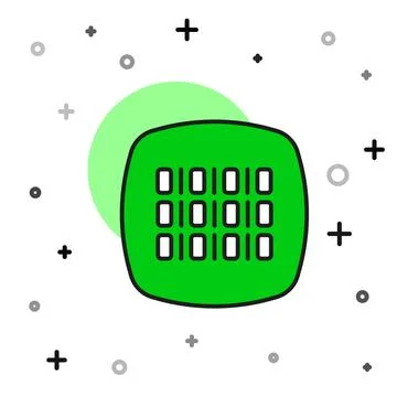 Filled outline Binary code icon isolated on white background.  Vector Stock Illustration