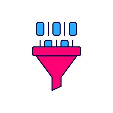 Filled outline Binary code icon isolated on white background. Vector Stock Illustration