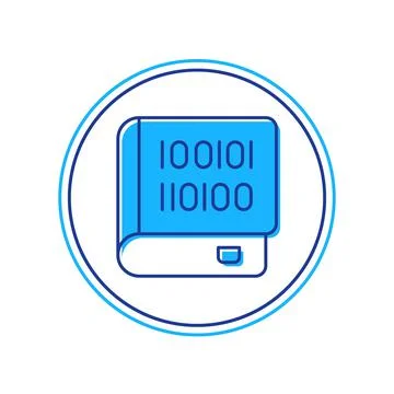 Filled outline Books about programming icon isolated on white background Stock Illustration