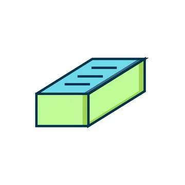 Filled outline Brick icon isolated on white background. Flat filled outline.. 스톡 일러스트
