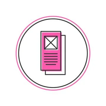 Filled outline Browser window icon isolated on white background. Vector 库存插图