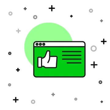 Filled outline Browser window icon isolated on white background. Vector Stock Illustration